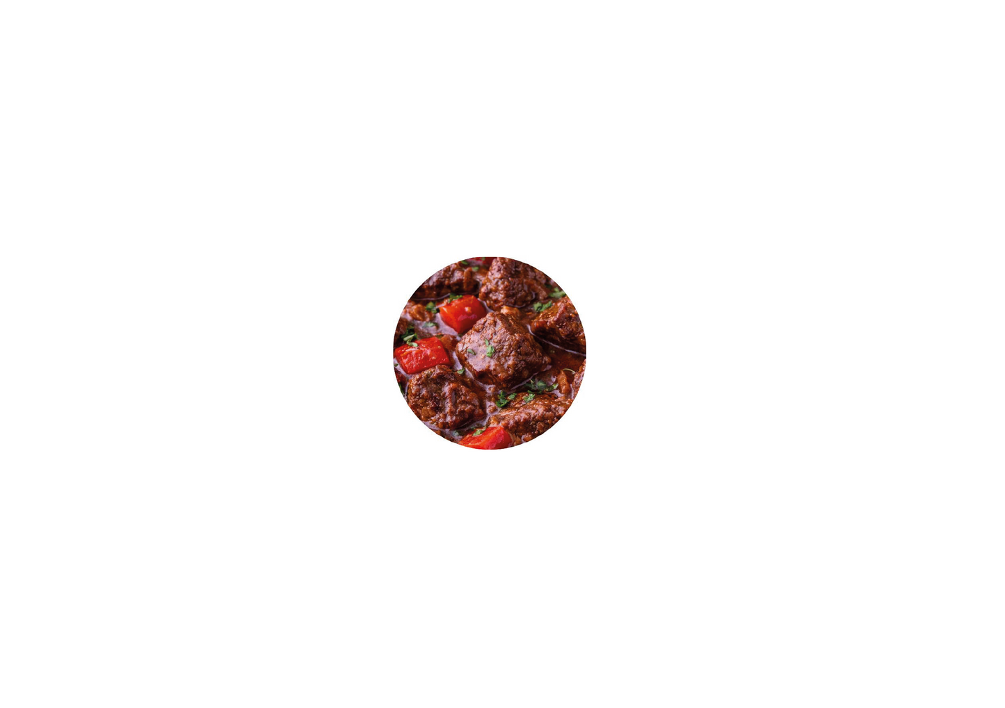 Rinder-Gulasch - klassisch - zart geschmortes Rindfleisch mit frischer Paprika & buntem Wurzelgemüse in viel leckerer, kräftiger Sauce - 1 Portion - nur noch kurz erwärmen