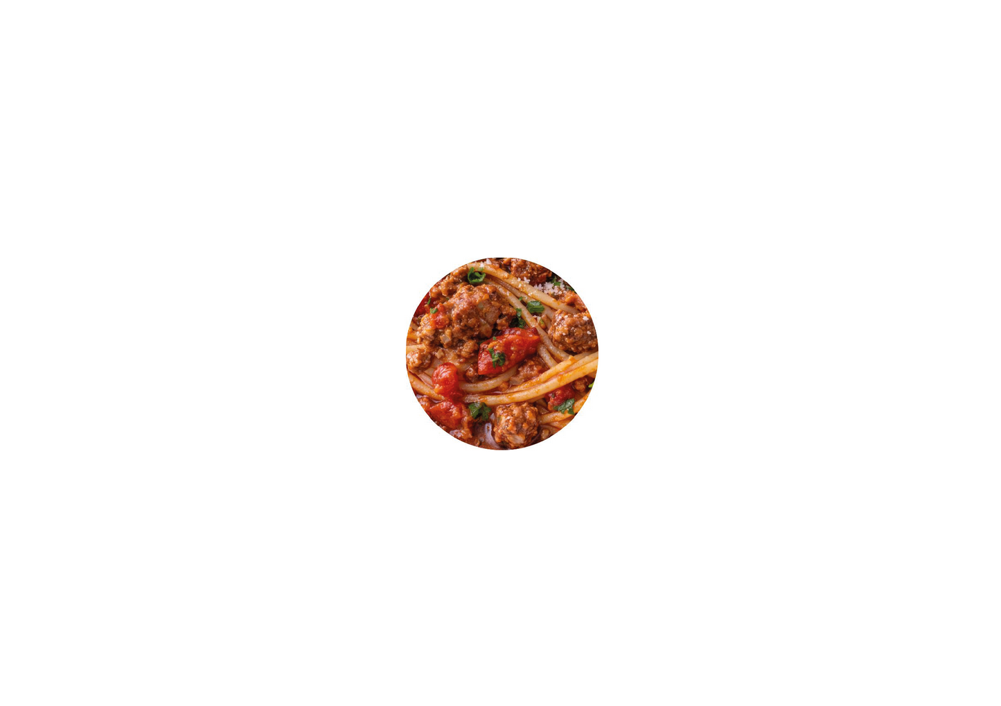 Kontor-Kalbsbolognese & Salsiccia in tomatiger Sauce mit mediterranem Gemüse, Babyspinat & Parmesan  - 1 Portion - nur noch kurz warmmachen